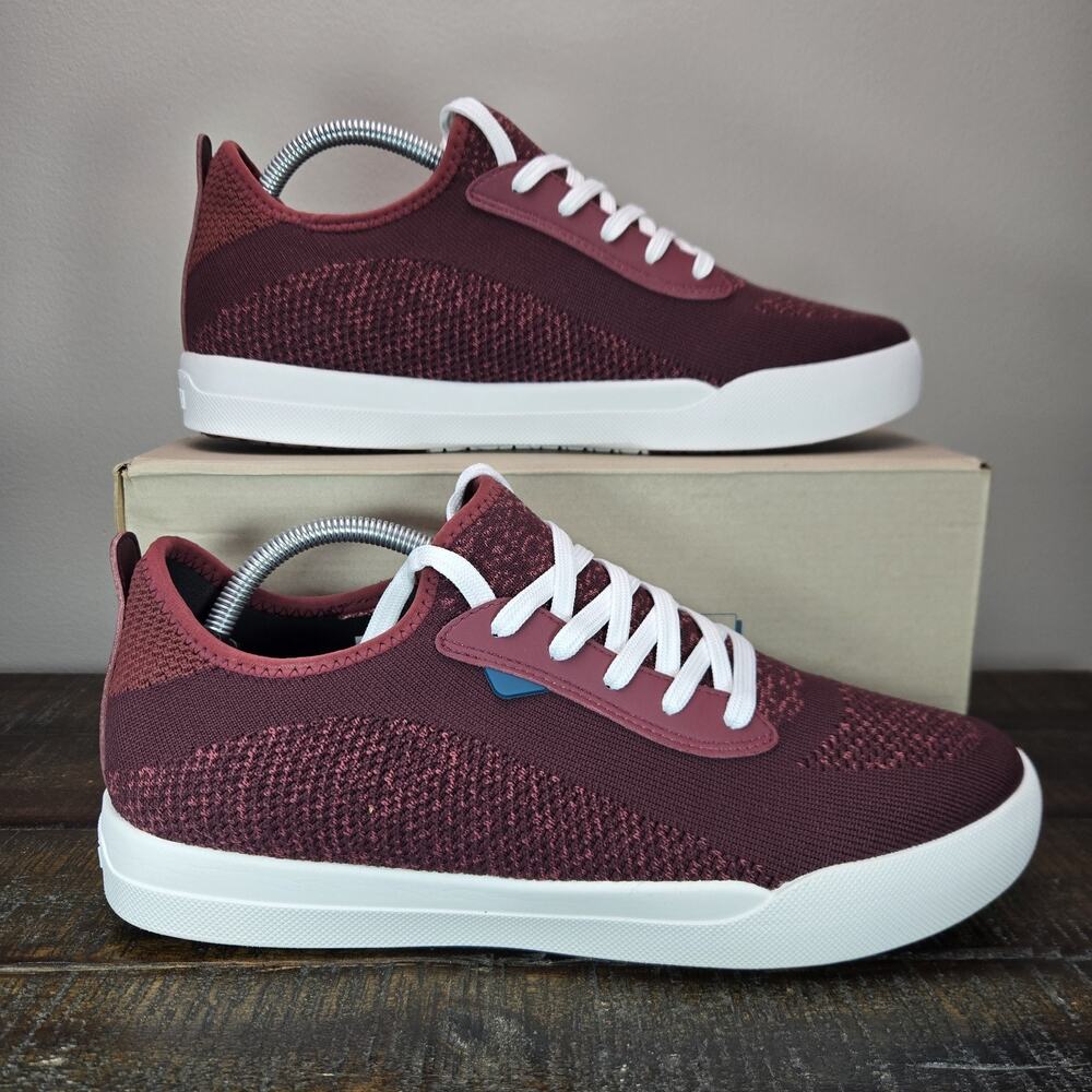 Vessi Weekend 1.5 Mens Size 11 Waterproof Shoes Sneakers Mahogany Red White